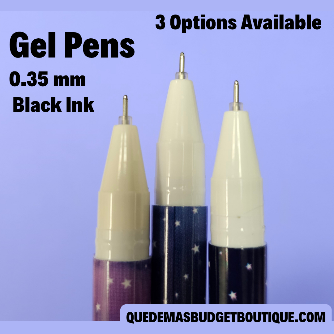 Galaxy Sky Gel Pens | 0.35 mm | Black Ink | 3 Options Available!