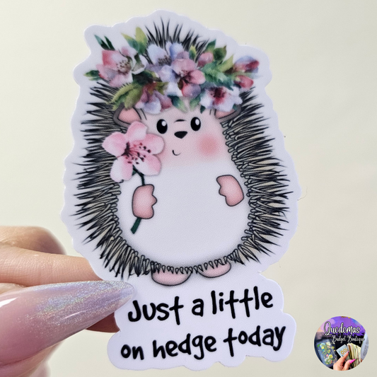 Over The Hedge! Adorable Hedgehog Sticker!