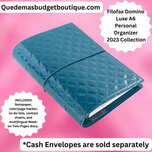 Teal Filofax Binder | Organizer - Domino Luxe Collection! Pocket & A6 Personal Available!