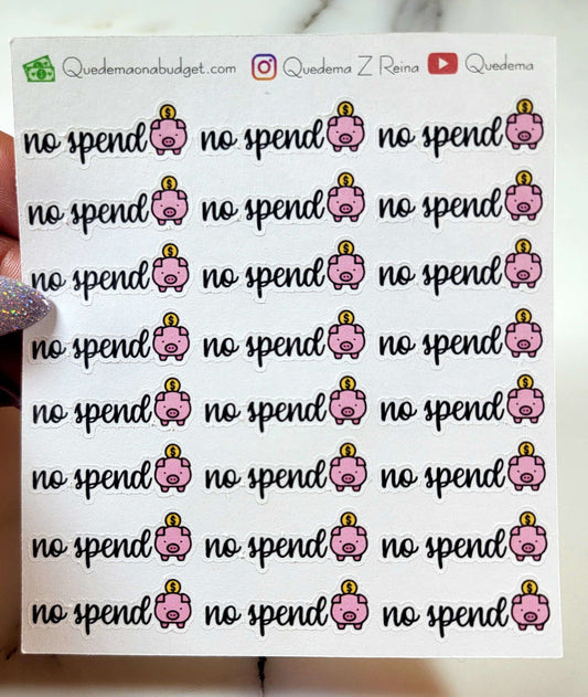 No Spend Stickers! Budget Stickers Script Stickers