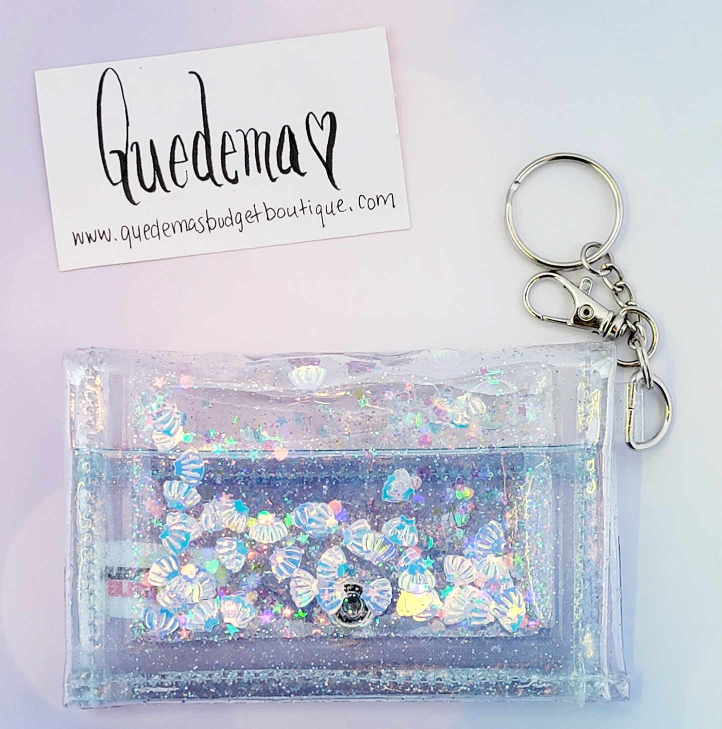 Liquid Glitter! Jelly Mini BiFold Wallet ! 4 Options Available!
