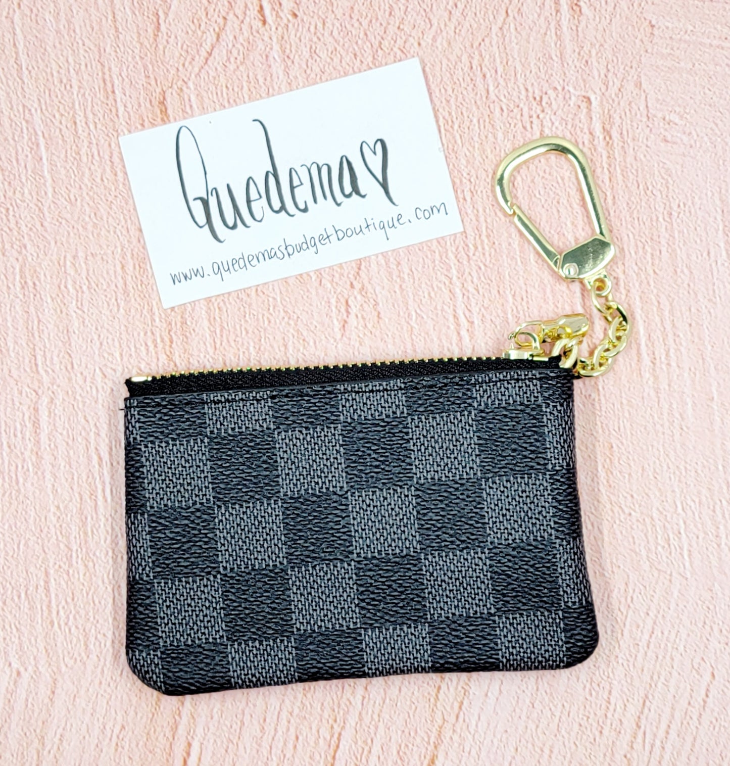 Checkered Coin Purse! Checkered Coin Pouch! 3 Options Available! LV Inspired!