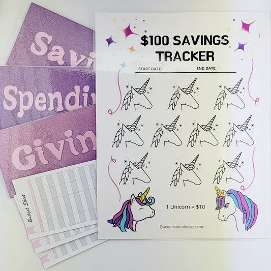 Unicorn $50 or $100 Savings Kids Starter Kit! 8 Piece Bundle!