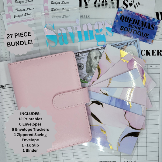 Pink Budget Binder 27 Piece Bundle!!! EVERYTHING YOU NEED TO GET STARTED! Customizable!