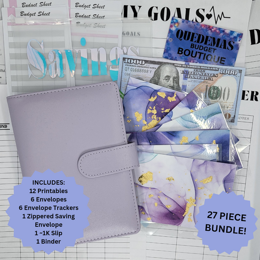 Pastel Purple Budget Binder 27 Piece Bundle!!! EVERYTHING YOU NEED TO GET STARTED! Customizable!