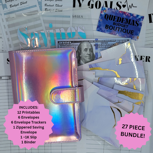 Chrome Pink Budget Binder 27 Piece Bundle!!! EVERYTHING YOU NEED TO GET STARTED! Customizable!