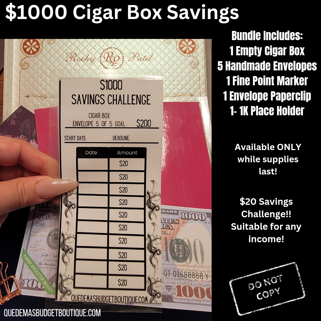 $1000 Cigar Box Savings Challenge | 9 Piece Bundle