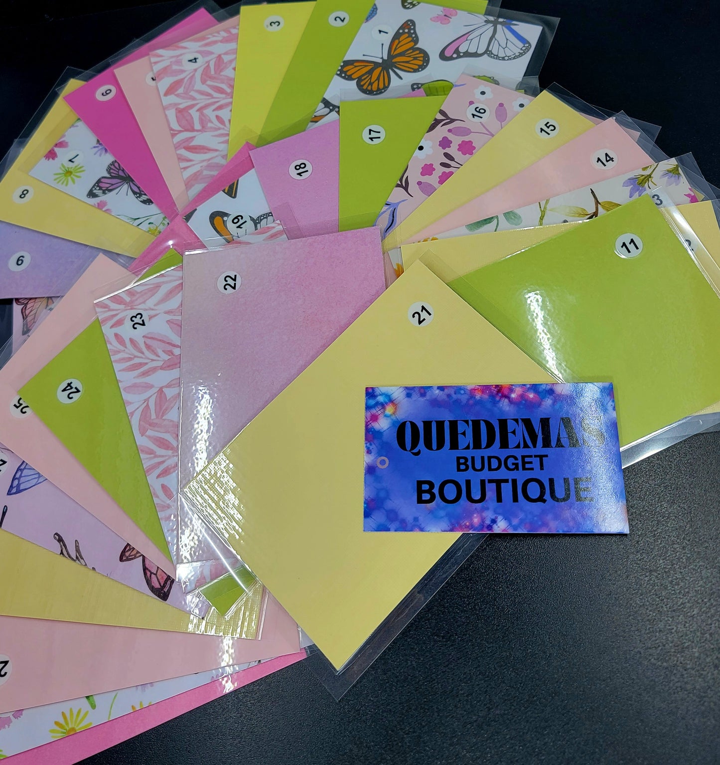 100 Envelope Savings Challenge!! Save $5000! Challenge Box, Tracker, Marker & Diamond Jewel Included! Butterfly Envelopes!