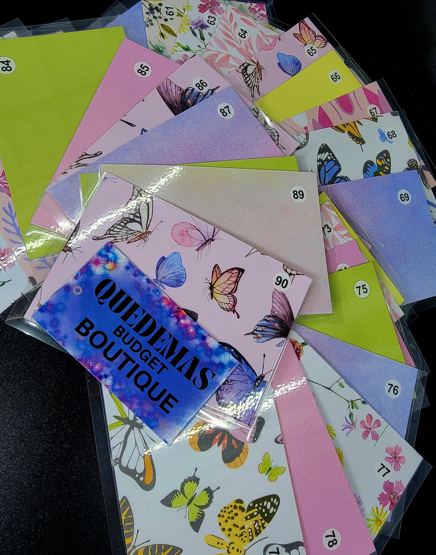 100 Envelope Savings Challenge!! Save $5000! Challenge Box, Tracker, Marker & Diamond Jewel Included! Butterfly Envelopes!