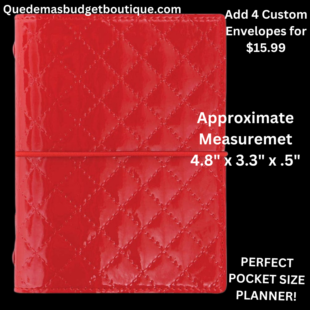 Red Filofax Binder | Organizer - Domino Luxe Collection! Pocket Size!