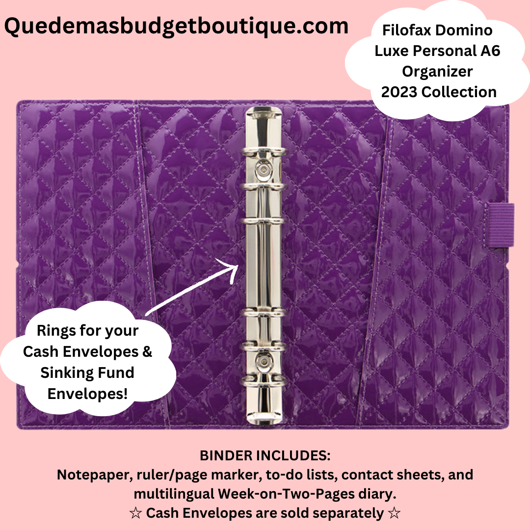 Purple Filofax Binder | Organizer - Domino Luxe Collection! Pocket, A6 & A5 Sizes Available!
