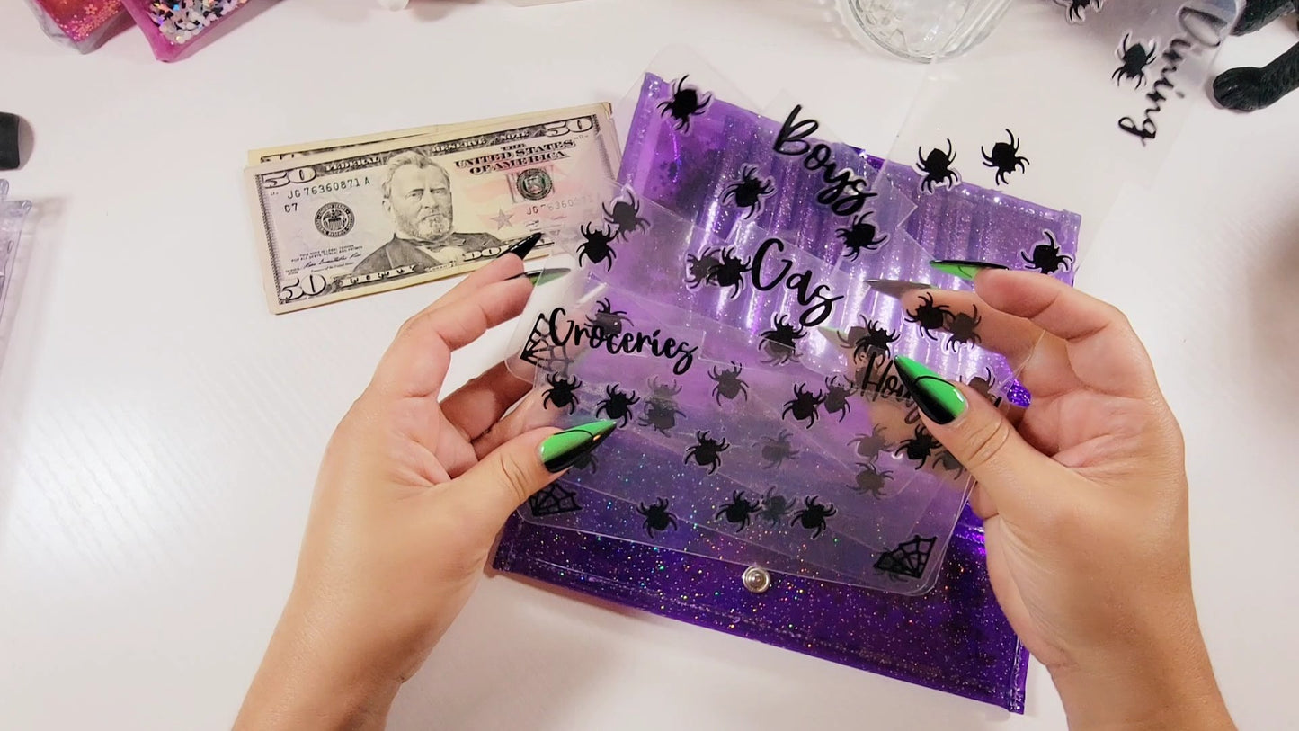 Halloween Liquid Glitter Wallets!  As Seen On My Channel! 3 Options Available!!